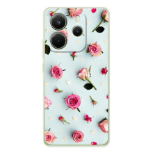 Чехлы с принтом Розочки для Xiaomi Redmi Note 14 4G (Global version) (Разные цветы)