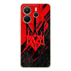 Чехлы УПА (Красно-Чёрный) на Xiaomi Redmi Note 14 4G (Global version) – Герб в цвете УПА