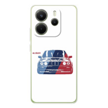 Чехол BMW для XiaoMi Redmi Note 14 4Г (Мировая версия) – BMW на белом