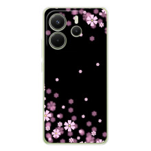 Чехол для Xiaomi Redmi Note 14 4G (Глобальная версия) - с принтом (Дизайнерские) (AlphaPrint) – Цветочки маленькие