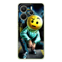 Чехол для Xiaomi Redmi Note 14 4G (Глобальная версия) - (AlphaPrint) с печатью (ТОП продаж) (Парень смайл)