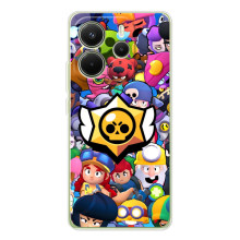 Чехол для Xiaomi Redmi Note 14 4G (Global version) Бравл Старс (VPrint) – Лого Brawl Stars