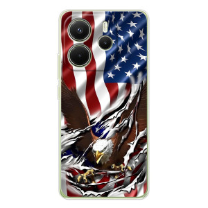 Чехол Флаг USA для Xiaomi Redmi Note 14 4G (Global version) – Флаг USA