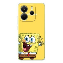 Чехол Губка Боб для Xiaomi Redmi Note 14 4G (Глобальная версия) (Губка Боб)