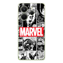 Силиконовый Чехол для Xiaomi Redmi Note 14 4G (Global version) (Комикс Марвел)