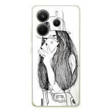 Чехол с печатью для Xiaomi Redmi Note 14 4G (Global version) - (Мода) (AlphaPrint) (Фото девочки)