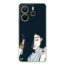 Чехол с печатью для Xiaomi Redmi Note 14 4G (Global version) - (Мода) (AlphaPrint) (Красивая девочка)