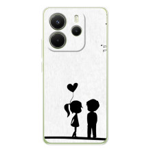 Чехол на 14 Февраля для Xiaomi Redmi Note 14 4G (Global version) (Love story)