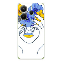 Чехол на Xiaomi Redmi Note 14 4G (Global version) Украинский дизайн (Украинка на всю голову)