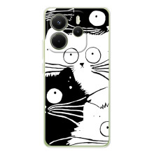 Бампер с изображением Котиков для Шiaomi Редми Нот 14 4G  (Глобальная версия) (КОТИКИ)