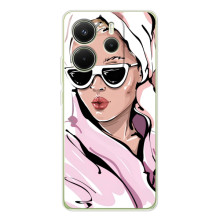 Чехол с картинкой Модные Девчонки Xiaomi Redmi Note 14 4G (Global version) (Девушка в халате)