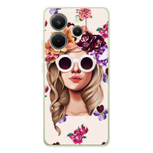 Чехол с картинкой Модные Девчонки Xiaomi Redmi Note 14 4G (Global version) (Девушка в очках)