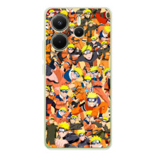 Чехлы с принтом Наруто на Xiaomi Redmi Note 14 4G (Global version) (Коллаж Наруто)