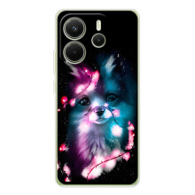 Чехол с Лисичкой для Xiaomi Redmi Note 14 4G (Global version) (Черная Лиса)