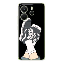 Чехол с Прикольным принтом на Xiaomi Redmi Note 14 4G (Global version) (Кеды)