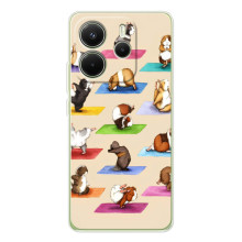 Чехол с Прикольным принтом на Xiaomi Redmi Note 14 4G (Global version) (Ёга свинок)