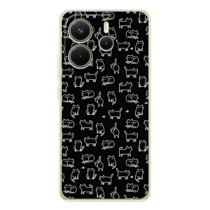 Чохол з принтом для Xiaomi Redmi Note 14 4G (Global version) (AlphaPrint) Модні коти