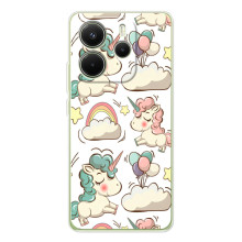 Чехол для Xiaomi Redmi Note 14 4G (Глобальная версия) - (Единорожки - Новинки) (AlphaPrint)