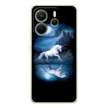 Чехол для Xiaomi Redmi Note 14 4G (Глобальная версия) - (Единорожки - Новинки) (AlphaPrint) (Единорог)