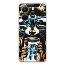 Чохол з принтом для Шіаомі Редмі Ноут 14 4G (Глобальна версія) - (Прикольні) (AlphaPrint) (Єнот з банкою)
