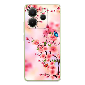 Чохол з картинкою Сакури на Xiaomi Redmi Note 14 4G (Global version) – Метелики на сакурі