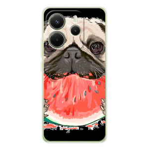 Чохол (ТПУ) Милі песики для Xiaomi Redmi Note 14 4G (Global version) – Смішний Мопс