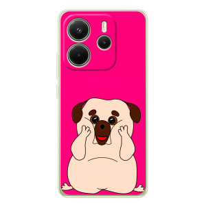 Чохол (ТПУ) Милі песики для Xiaomi Redmi Note 14 4G (Global version) – Веселий Мопсік