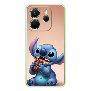 Чехол с рисунком Стич для Xiaomi Redmi Note 14 4G (Global version) – Стич с шоколадом