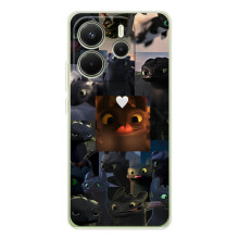 Чехол как приручить дракона на Xiaomi Redmi Note 14 4G (Global version) – Дракон коллаж