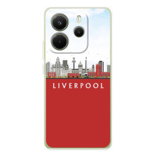 Чехол с картинкой ФК Ливерпуль на XiaoMi Redmi Note 14 4Г (Мировая версия) – Город Liverpool