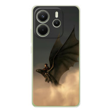 Чехол с принтом дракон Беззубик для XiaoMi Redmi Note 14 4Г (Мировая версия) – Дранок Беззубик