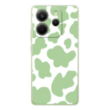 Чохол з принтом корови на Шіаомі Редмі Ноут 14 4G (Глобальна версія) (Зелений принт)