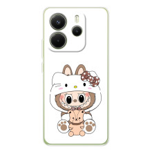 Чехол с принтом Лабубу для Xiaomi Redmi Note 14 4G (Global version) – Белый Лабубу