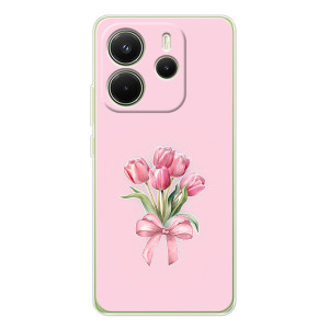 Чехол с розовым рисунком для Xiaomi Redmi Note 14 4G (Global version)