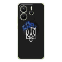 Чехол с украинским гербом на Xiaomi Redmi Note 14 4G (Global version) – Герб с цветком