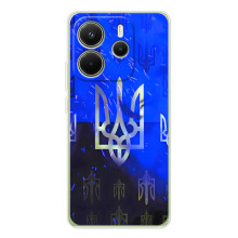 Чехол с украинским гербом на Xiaomi Redmi Note 14 4G (Global version) – Гербы на синем