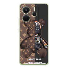 Крутые Чехлы Луи Виттон для Xiaomi Redmi Note 14 4G (Global version) (AlphaPrint) (Медведь Луи Витон)