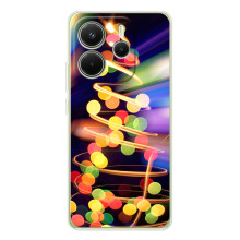 Новогодние Чехлы для Xiaomi Redmi Note 14 4G (Глобальная версия) (VPrint) – Елка с гирлянд