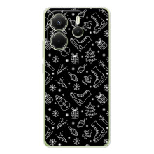 Новогодние, Праздничные Чехлы для Xiaomi Redmi Note 14 4G (Global version) - 2024 год (Новогодний фон)