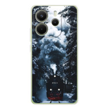 Новогодние, Праздничные Чехлы для Xiaomi Redmi Note 14 4G (Global version) - 2024 год (Зимний поезд)