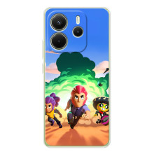 Силиконовый Чехол на Xiaomi Redmi Note 14 4G (Global version) с картинкой Brawl Stars (Бравел Старс)