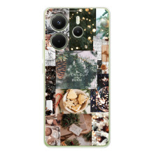 Різдвяні, Святкові Чохли для Шіаомі Редмі Ноут 14 4G (Глобальна версія) (Різдвяний колаж)