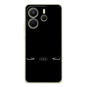 Силиконовый бампер с картинкой машины на Xiaomi Redmi Note 14 4G (Global version) (Силует Audi)