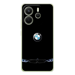 Силиконовый бампер с картинкой машины на Xiaomi Redmi Note 14 4G (Global version) (Черный BMW)
