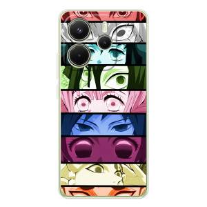 Силіконові чохлі з очіма Anime для xaomi Redmi Note 14 4G (Глóб熬 версія) – Очі Хашира