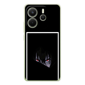 Силіконові чохлі з очіма Anime для xaomi Redmi Note 14 4G (Глóб熬 версія) – Погляд Саске