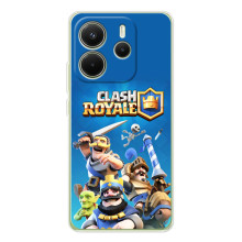 Силиконовый Чехол (атрибутика Клеш Роял) для Xiaomi Redmi Note 14 4G (Global version) (Клеш Король)