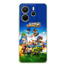 Силиконовый Чехол (атрибутика Клеш Роял) для Xiaomi Redmi Note 14 4G (Global version) (Клеш рояль)