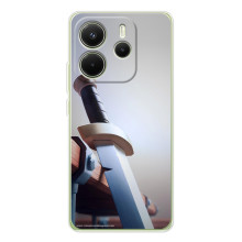 Силиконовый Чехол (атрибутика Клеш Роял) для Xiaomi Redmi Note 14 4G (Global version) (Меч варвара)