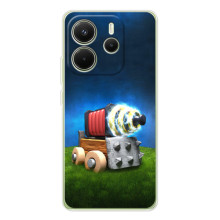 Силиконовый Чехол (атрибутика Клеш Роял) для Xiaomi Redmi Note 14 4G (Global version) (Пушка)